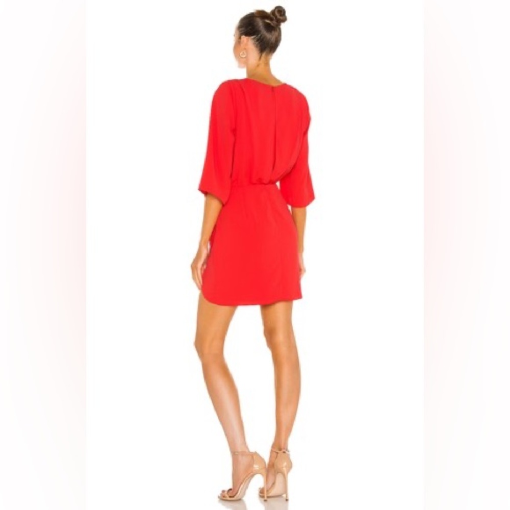 Amanda Uprichard Demetra Red Dress Wrap Front Mini $229 MSRP XS - Picture 3 of 6